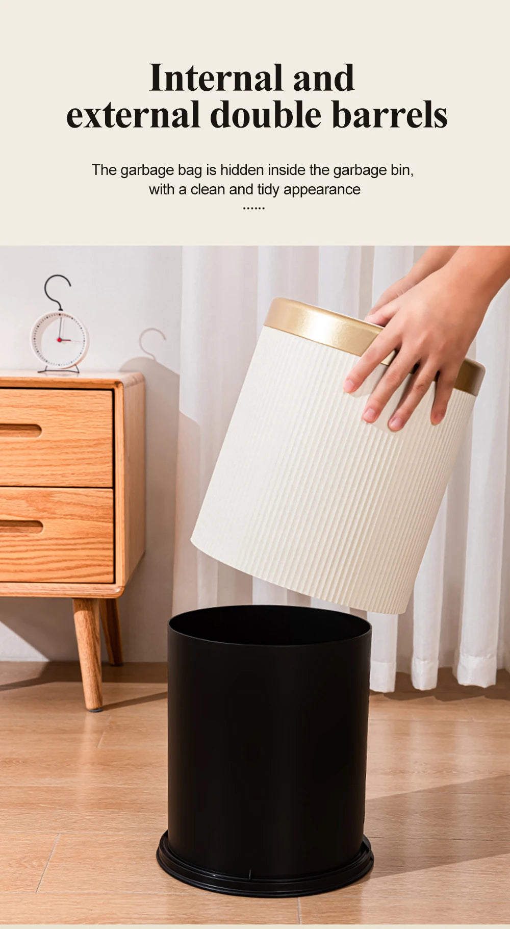 10L Light Luxury Smart Sensor Trash Can For Bathroom Kitchen Automatic Sensor Trash Bin With inner barrel Electric Wastebasket