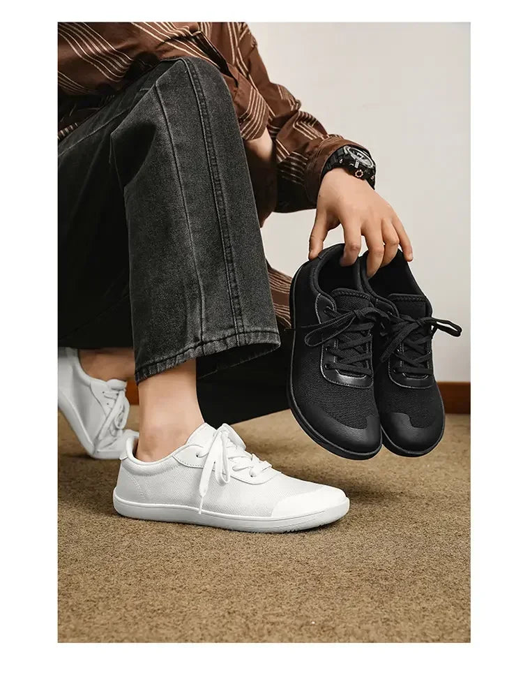 Men Wide Barefoot Shoes Casual Canvas Shoes Big Size Walking Training Minimalist Sneakers Zero Drop Non Slip Women Gym Flats