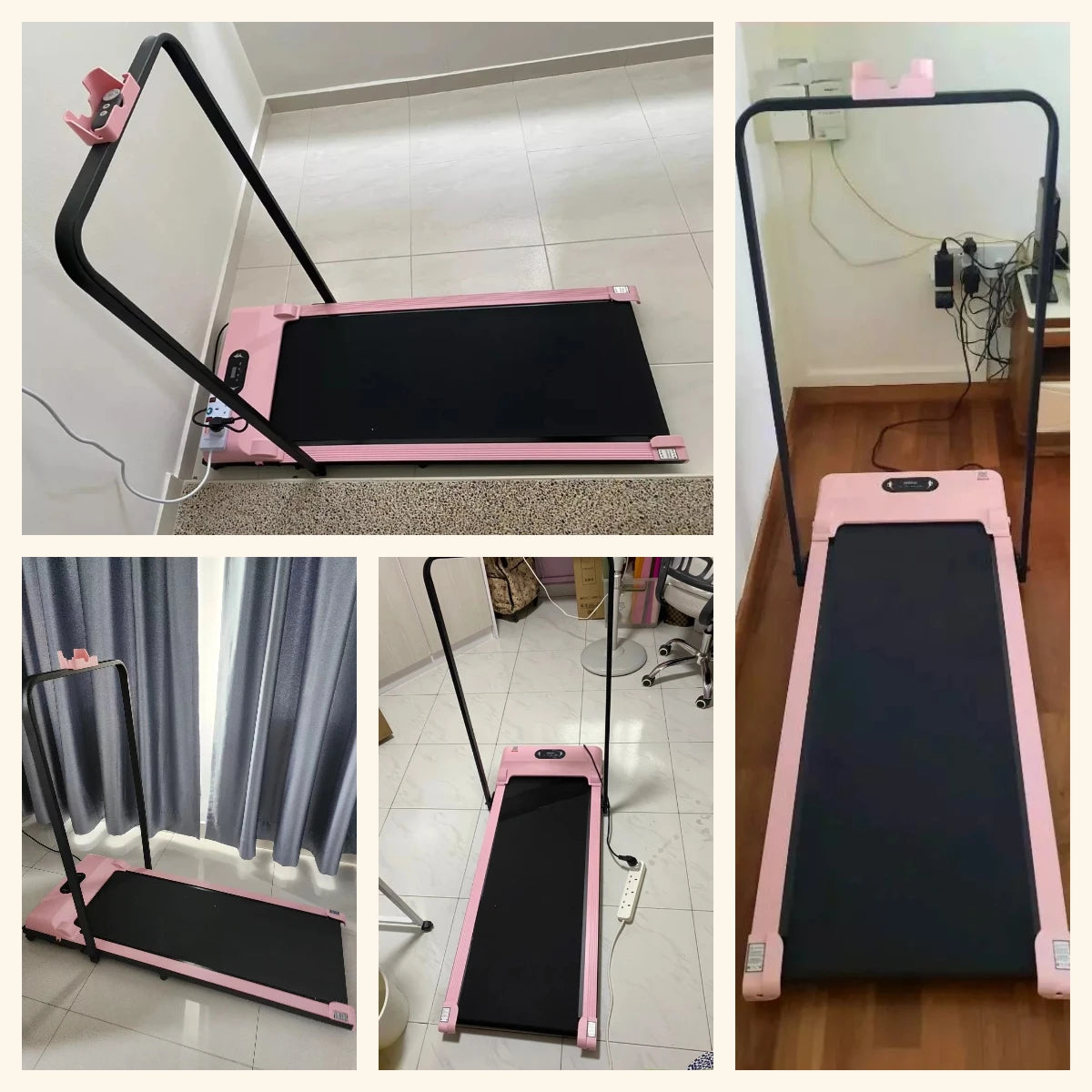 Under Desk Treadmill Motorised Treadmill Portable Walking Running Pad Flat Slim Machine with Remote Control LCD Display