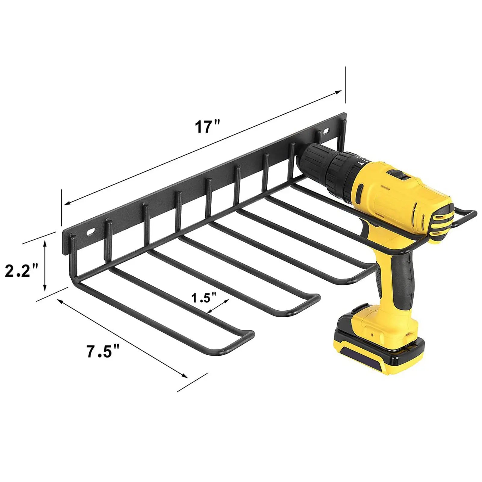 Power Tool Rack Electric Drill Holder Wall Mount Organizer Wrench Tool Workshop Screwdriver Power Storage Shelf Accessories