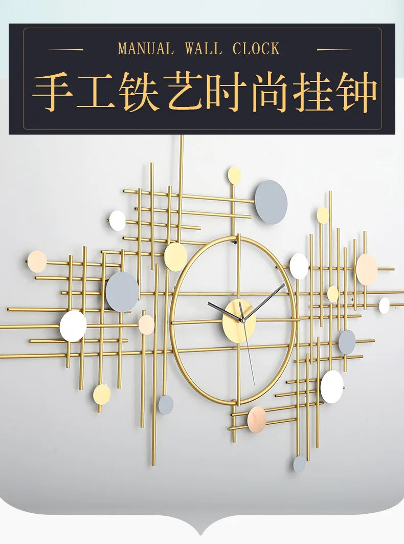 Unusual Large Wall Clock Decorative Living Room Silent Kitchen Table Clock Electronic Watches Horloge Murale Decoration for Home