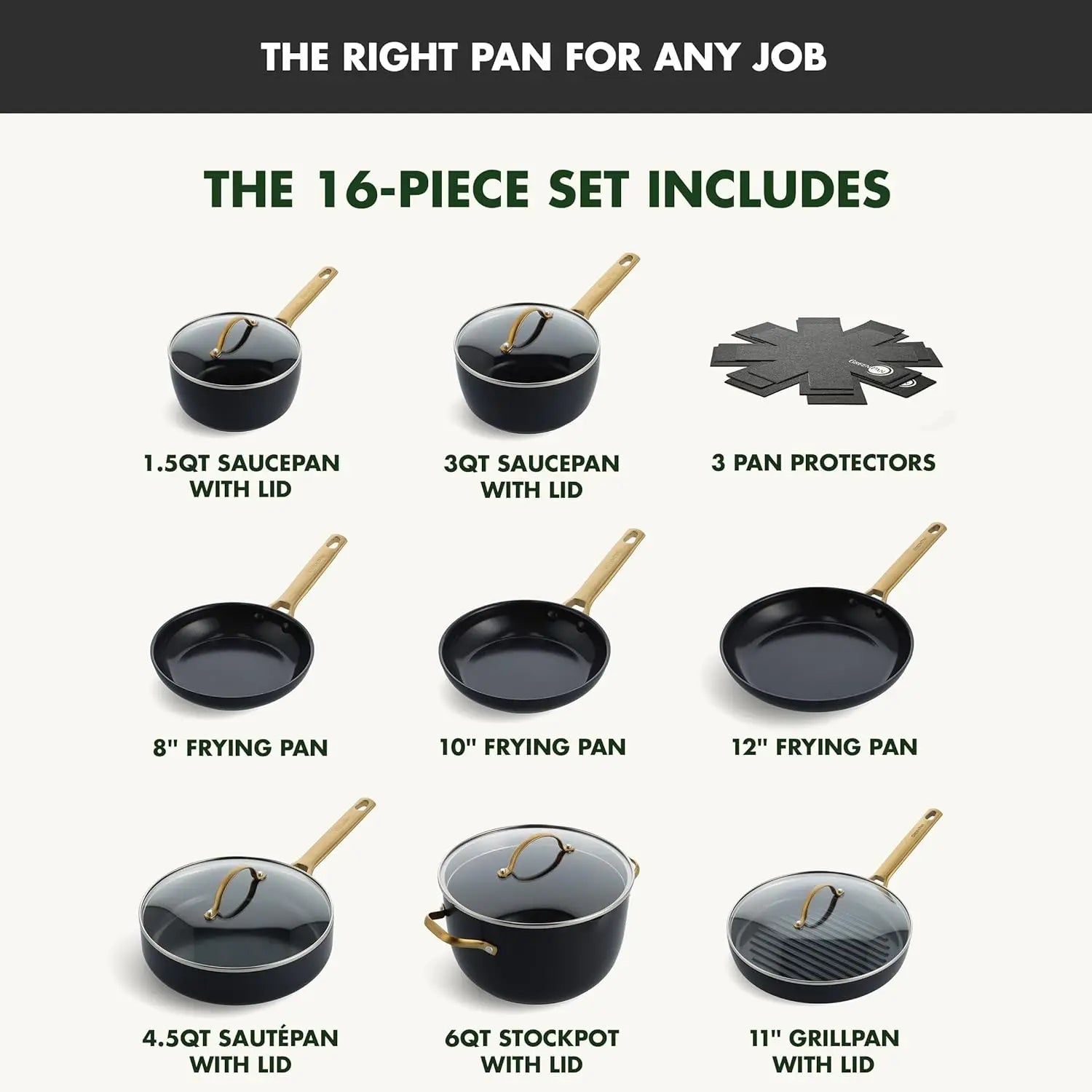 Diamond-Infused Nonstick Cookware Set