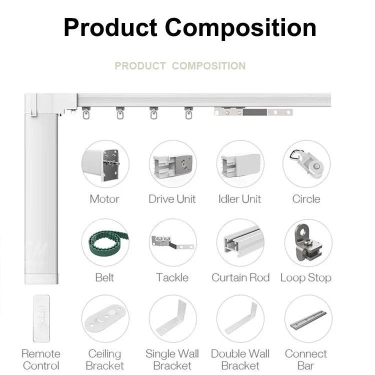 Upgrade Automatic Curtain rob with wifi curtain control system for smart home blinds automation motor