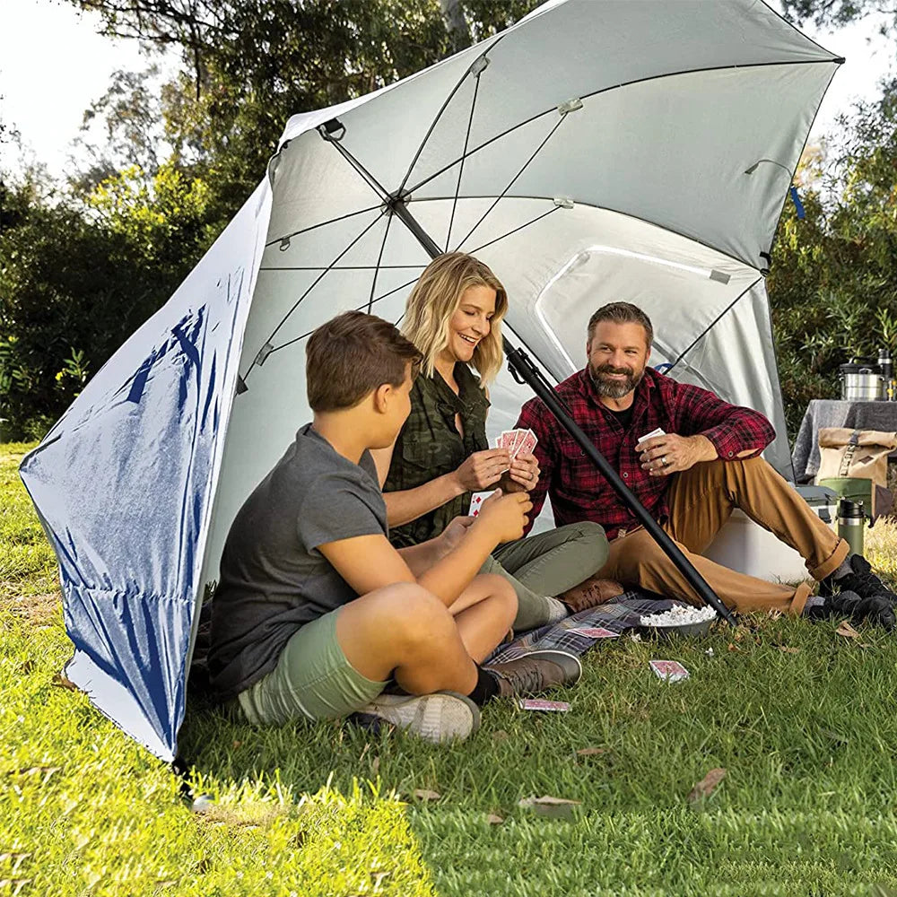 Cross border Amazon Sports Outdoor Portable Multi functional Sunshade Beach Tent Umbrella with Window Fishing Beach Umbrella