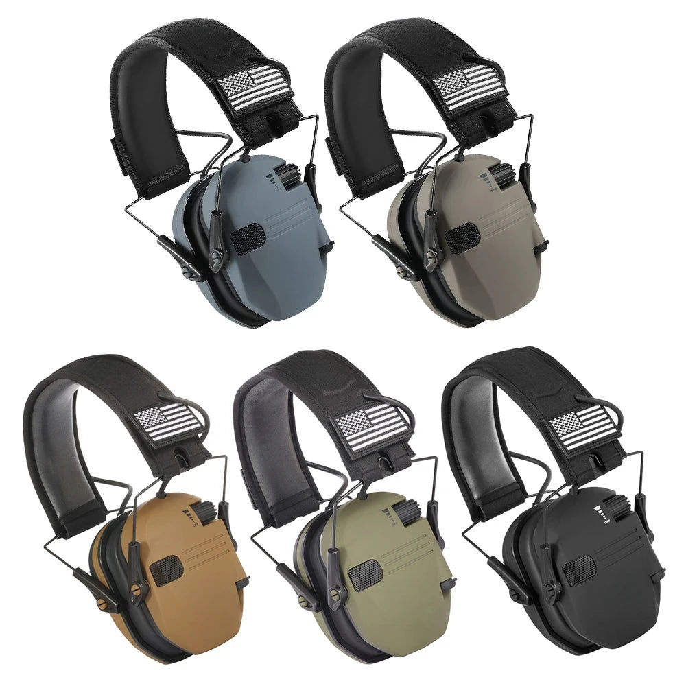 Tactical Electronic Shooting Earmuff Anti-noise Headphone Sound Amplification Hearing Protection Headset Foldable