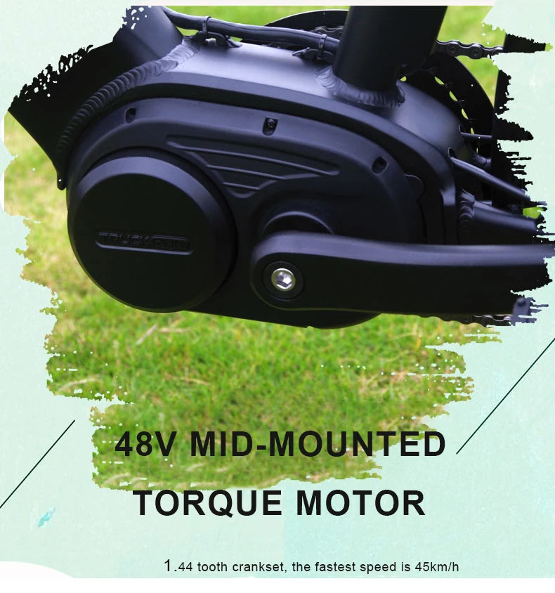 27.5inch electric mountain bike torque middle drive booster motor travel bike 45km/h XC electric bike