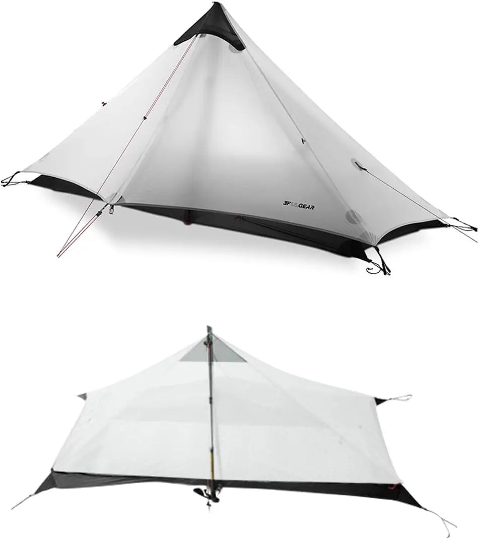 3F UL Gear Lanshan1 Ultralight Tent 3/4 Season Portable Backpacking Tent for 1p Double Layer Tent for Camping, Climbing, Hiking