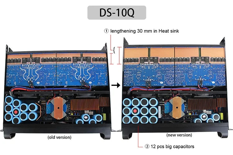 Professional DS-10Q 4 channel power amplifier 5000w switch class td power audio amplifier for 15 inch line array speaker