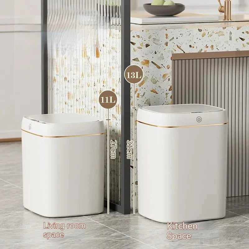 11/13L Smart Trash Can Automatic Sensor Garbage Can Light Luxury Bathroom Kitchen Garbage Living Room Recycle Bins Wastebasket