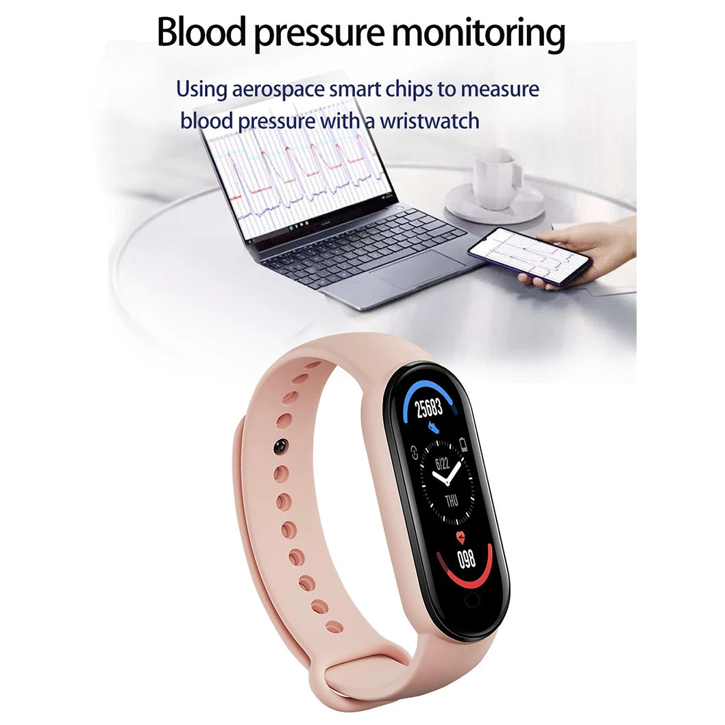 Smart Watch M6 Men's And Women's Fitness Sports Bracelet Heart Rate Blood Pressure Monitor Digital Watch for IOS Android Phones