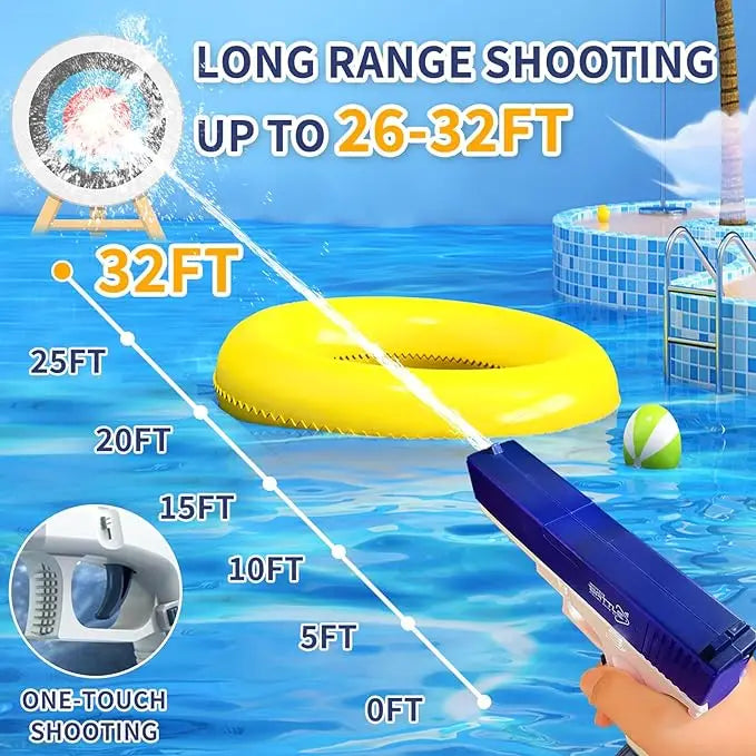 Automatic Water Gun Pistol Electric Portable Guns Children Pool Beach Outdoor games Fight Shooting Squirt Toys for Boys Kid