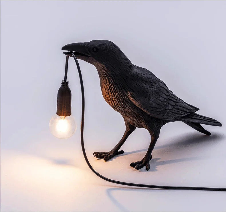 Resin Lucky Bird Crow Wall Lamp Table Lamp Night Light Bedroom Bedside Living Room Wall Lamp Home Decoration