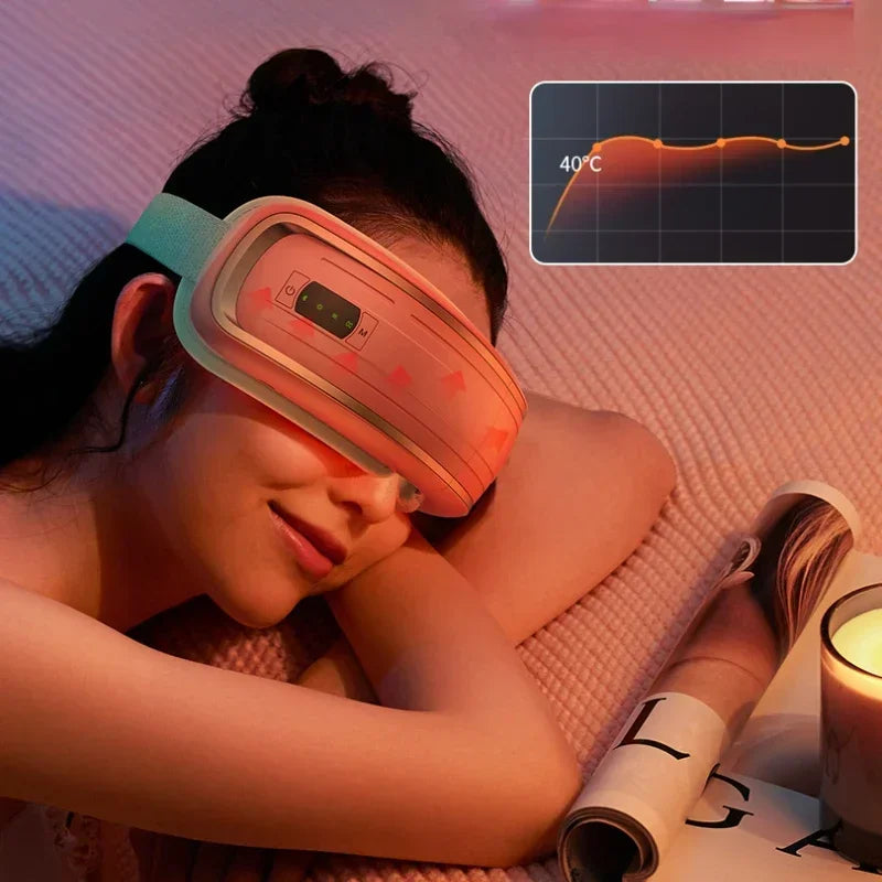 Hot Compress Eye Therapy Massager- Dark Circle Relief Smart Eye Care Device and Wellness Enhancer for Eye Relaxation and Comfort