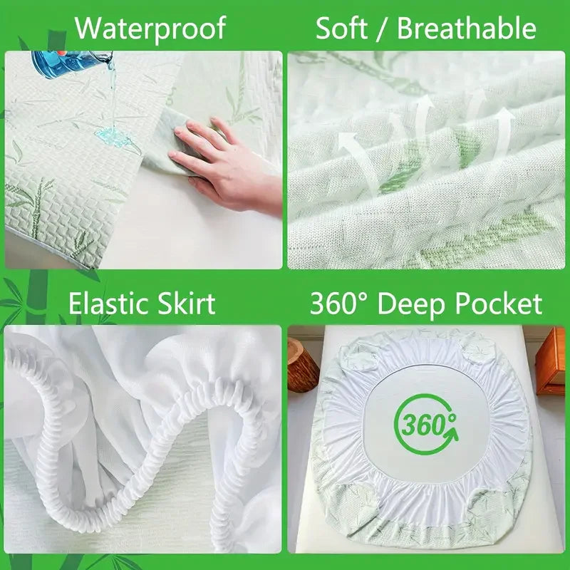 Premium Bamboo Fiber Waterproof Mattress Protector