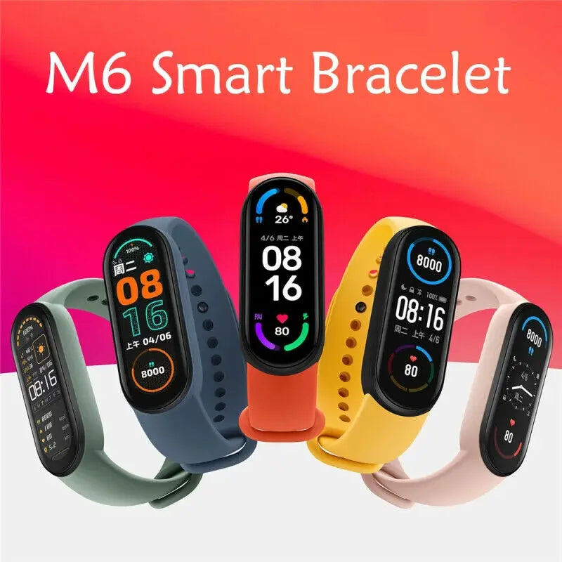 Smart Watch M6 Men's And Women's Fitness Sports Bracelet Heart Rate Blood Pressure Monitor Digital Watch for IOS Android Phones