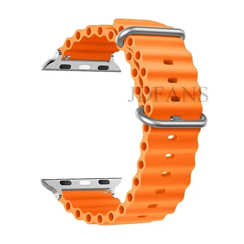 Strap For Apple watch ultra band 49mm 44mm 45mm 41mm 40mm 38mm 44 45 mm 1:1 Original Ocean belt iWatch series 9 8 7 se bands