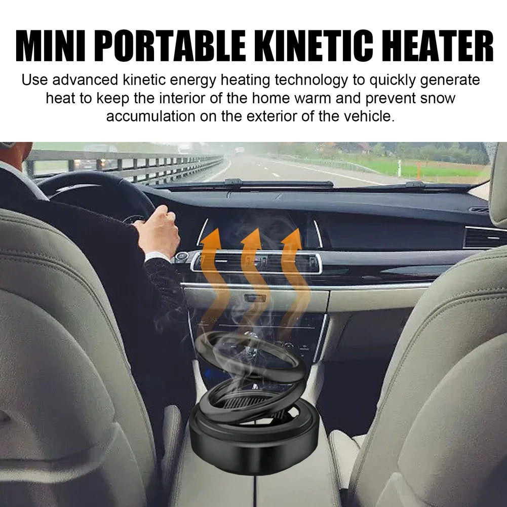 Portable Kinetic Mini Heater Car Air Freshener Solar Powered Kinetic Molecular Heater Air Purifier Diffuser Fast Heating