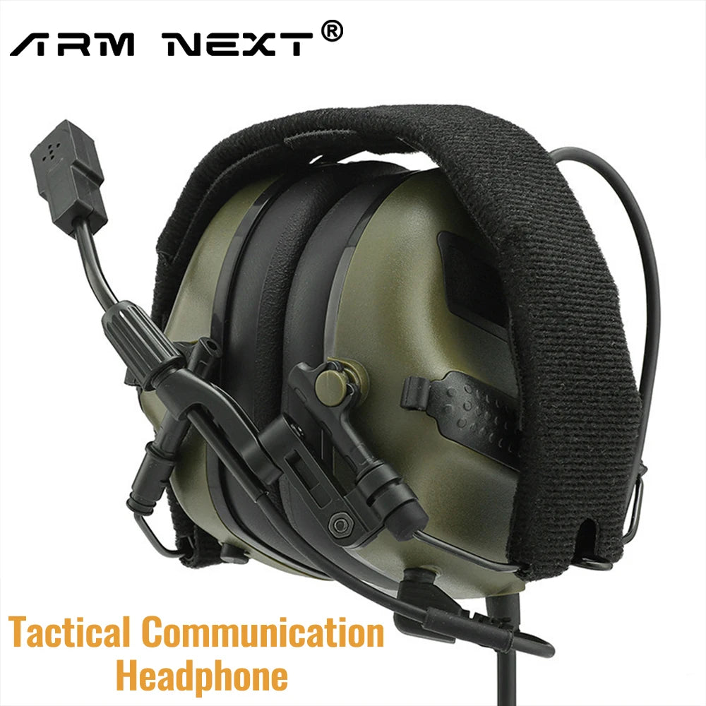 ARM NEXT Tactical Intercom Earmuff Shooting Passive Noise Canceling Earmuff Slim Hearing Protector Defender Non-Picking