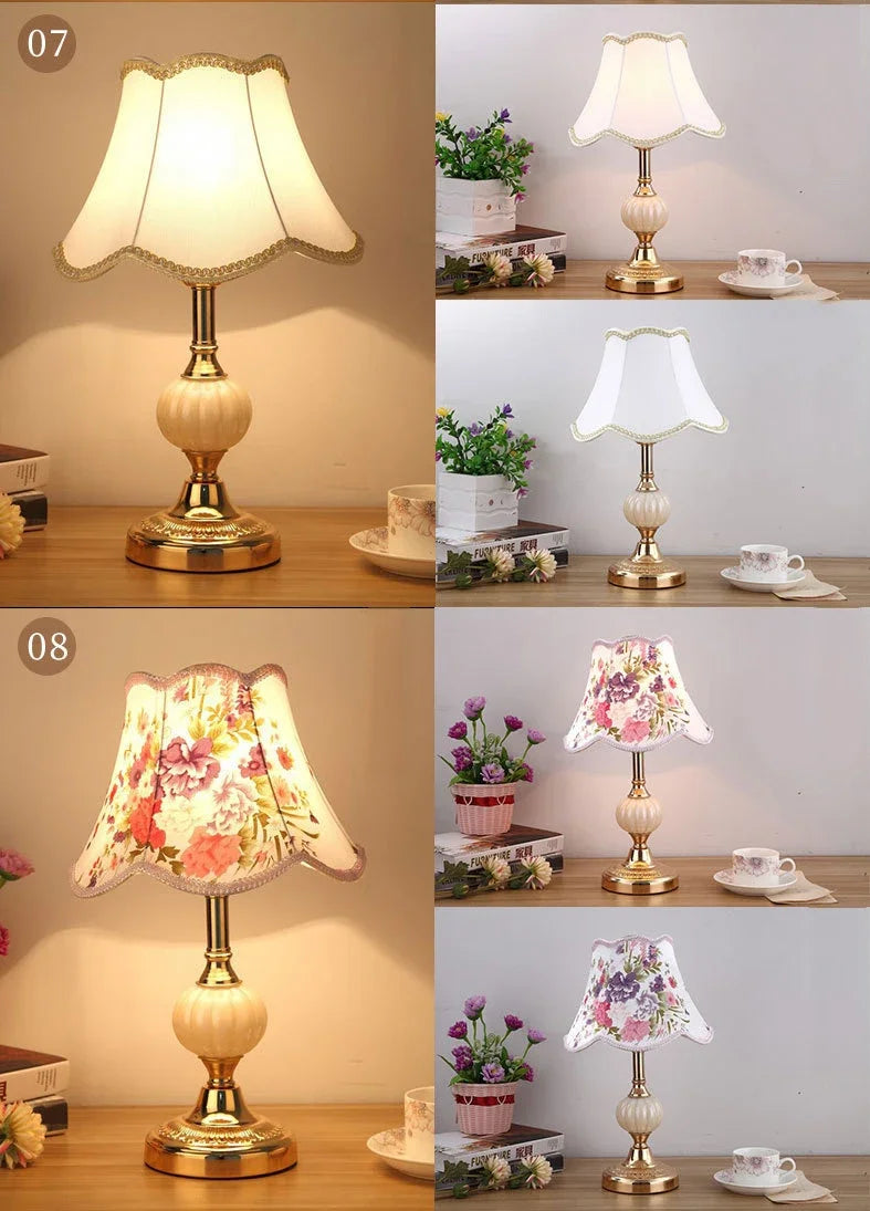 Retro Luxury Glass Iron Art Table Lamp Bedroom Decoration Bedhead Night Lamp Simple Classic Living Room Study Bedroom Desk Light