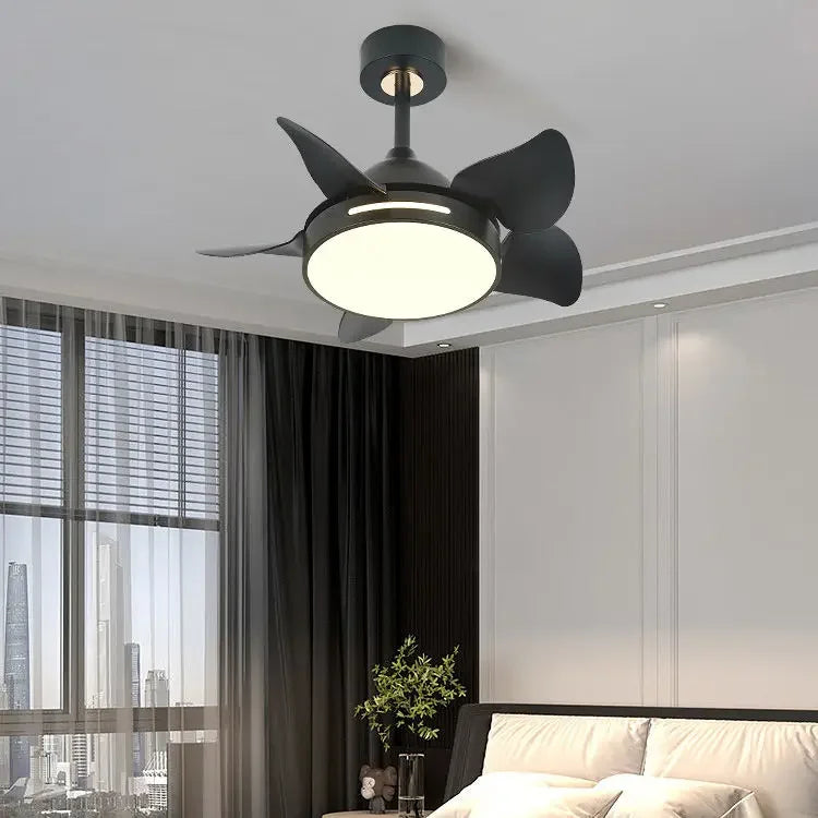 Modern Small Whirlwind Fan Ceiling Chandeliers LED Dining Room Living Room Bedroom Pendant Light Room Strong Wind Fan Light