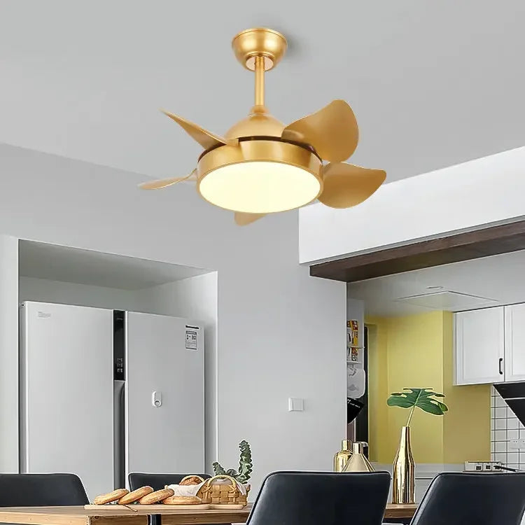 Modern Small Whirlwind Fan Ceiling Chandeliers LED Dining Room Living Room Bedroom Pendant Light Room Strong Wind Fan Light