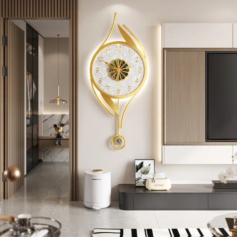Luxury Wall Clock Art Mural – Elevate Your Space with Modern Nordic Style