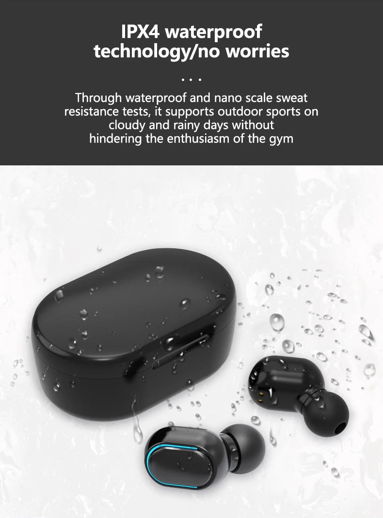 Luxury Wireless Bluetooth Stereo Sport Headset For Xiaomi Redmi iPhone Huawei Earbuds Earphone Headphones Work On All Smartphone