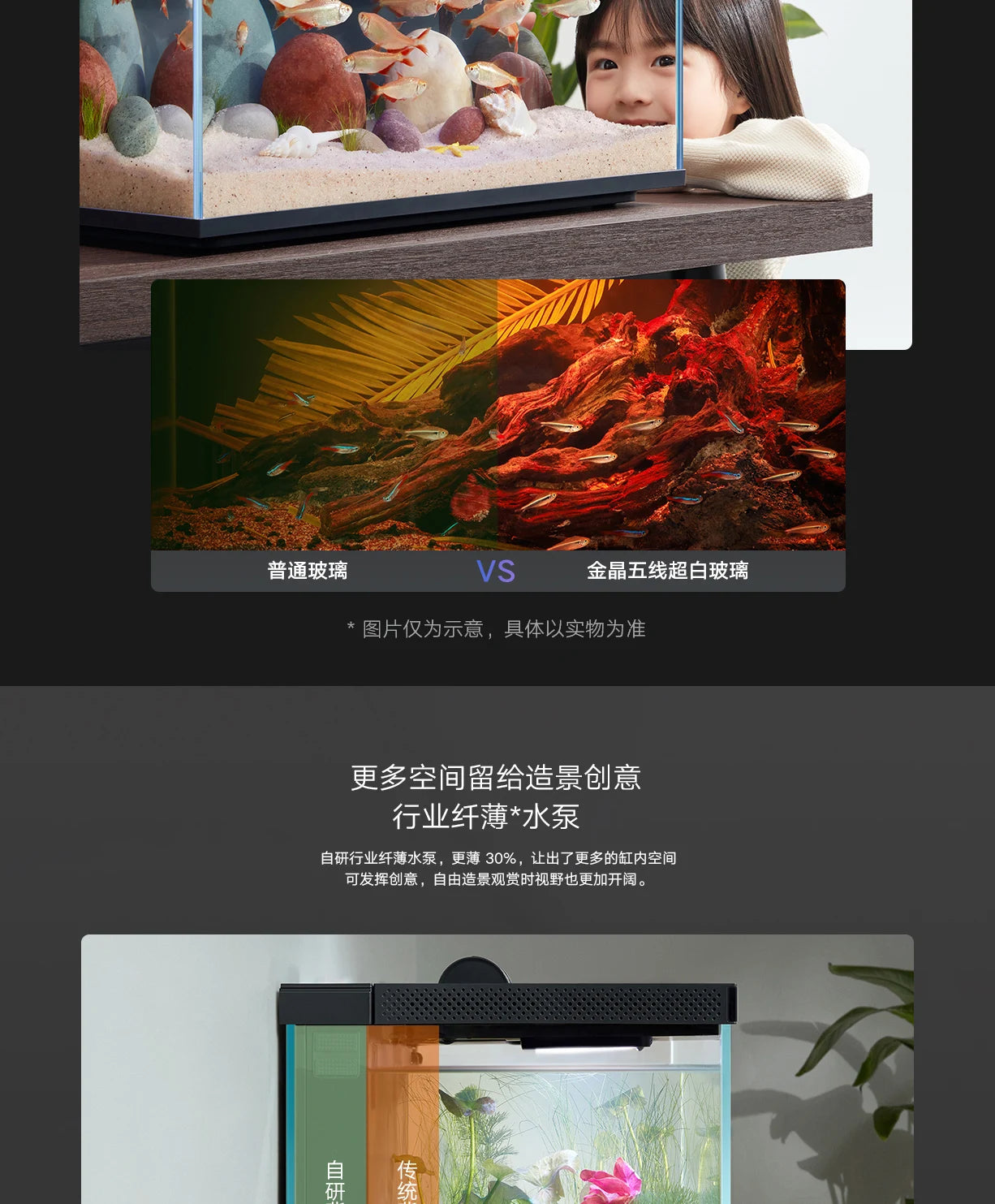 Xiaomi Mijia Smart Fish Tank MYG100 Work With Mijia APP Mobile controlled remote feeding Smart Lighting System Light Aquarium