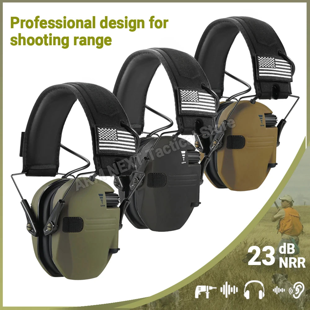 WK Gun Range Shooting Active Headset Headphones for Hunting Electronic Hearing Protection Ear Protect Noise Reduction Earmuff