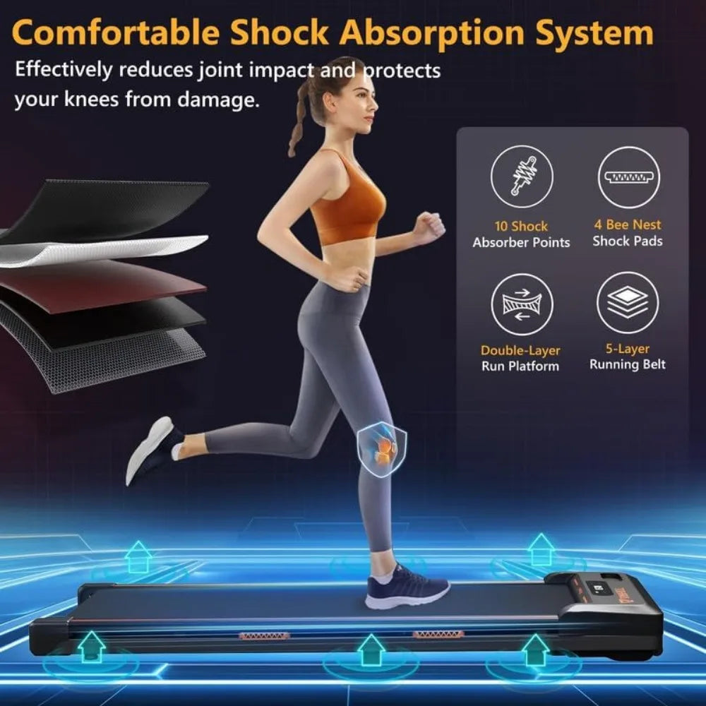 Under Desk Treadmill, Walking Pad 2 in 1 for Walking and Jogging, Portable Walking Treadmill with Remote Control Lanyard