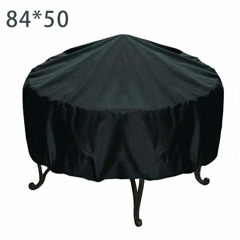 Fire Pit Cover Round Brazier Stove Cover Waterproof Windproof Sun Protection For Outdoor Garden Furniture Sets Muebles De Jardín