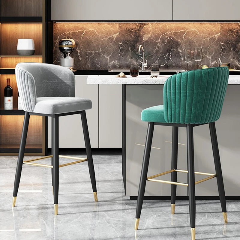 Kitchen Luxury Bar Stool Cafe Salon Design Counter Office Chair Manicure Gaming Reception Bancos Para Barra Bar Furniture TD50DC