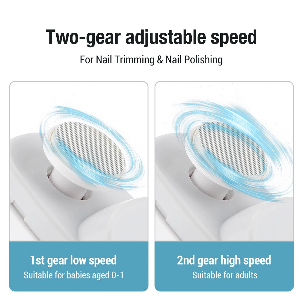 Electric Nail Care Tool with Precision Trimming, Polishing, and Multi-Attachment Design