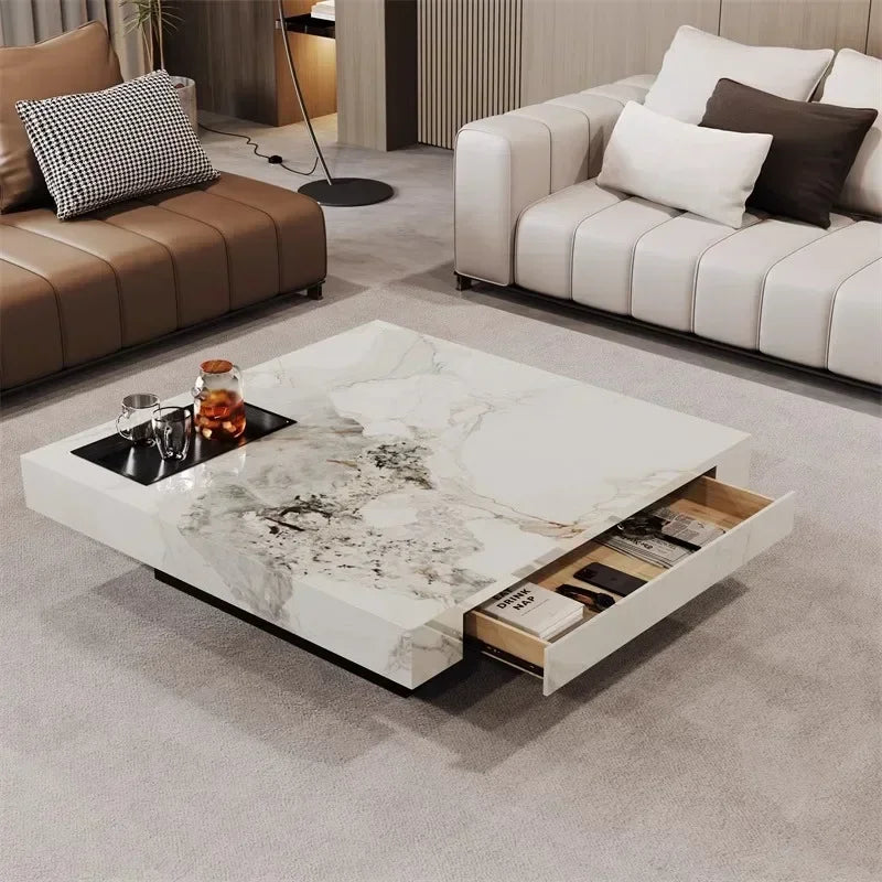 Minimalist Luxury Rock Slab Coffee Table