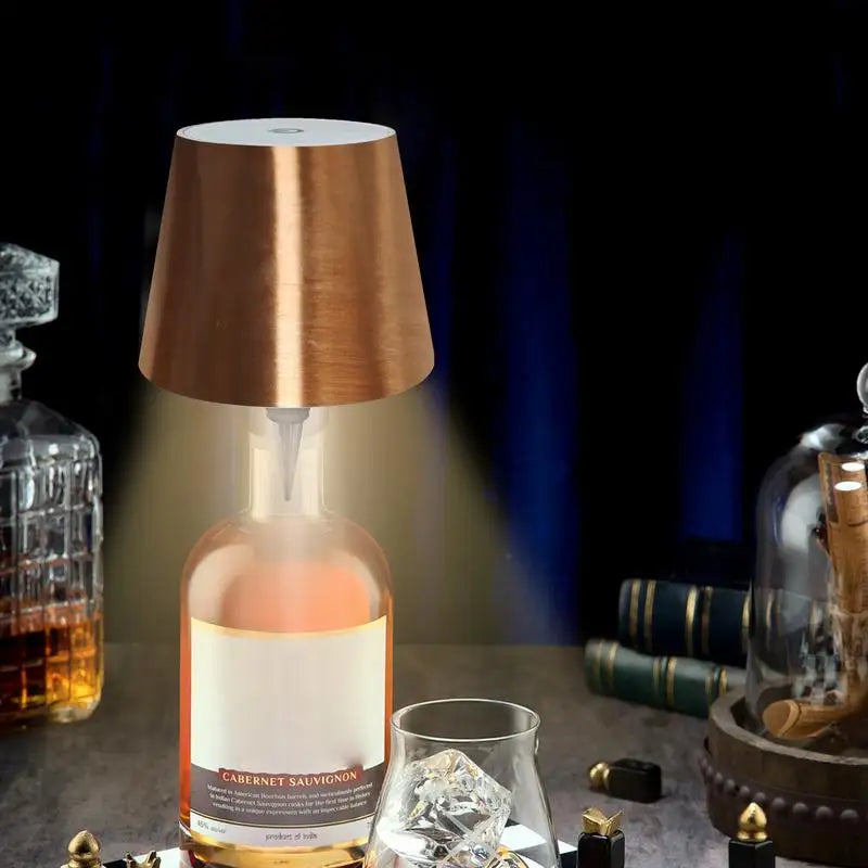 2024 new Wireless Desk Lamp LED Creative Wine Bottle Lamp Detachable Portable Charging Atmosphere Decorative Lamp