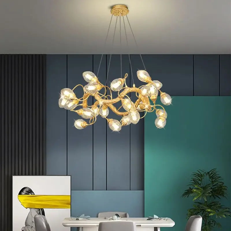 Modern LED All Fruiter Dinosaur Egg Ceiling Chandeliers Living Dining Room Pendent Lamp Home Decor Hanging Light Luster Fixtures