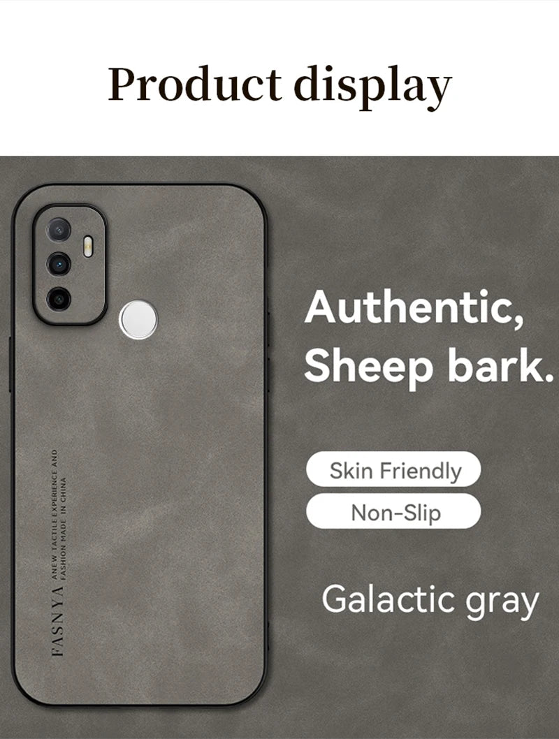 Classic Sheepskin Pattern Leather Soft Cover For Oppo Find X5 X6 X7 Ultra X3 Pro Lite Neo Matte Phone Case