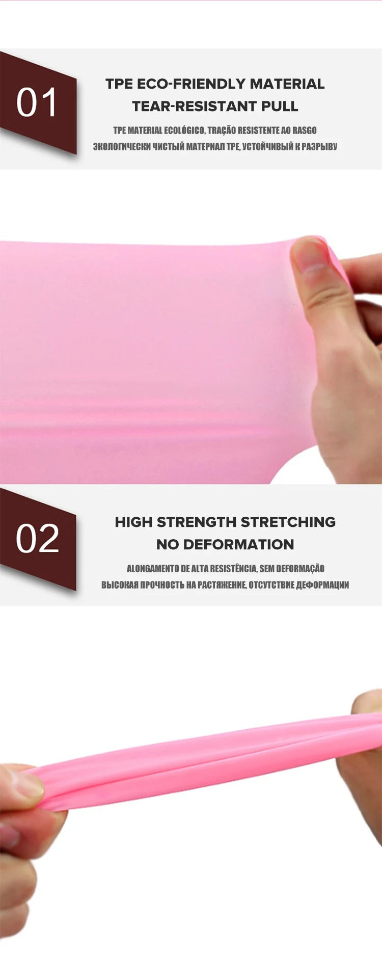 Length 200cm Yoga Pilates Stretch Resistance Band For Gym Fitness Exercise Band Training Elastic Rubber Rubber