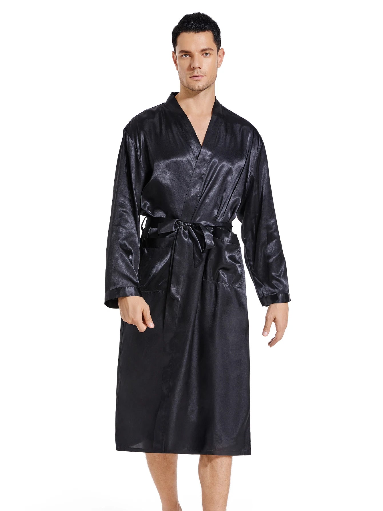 King queen glitter writing men women robe satin crown design honeymoon couple queen kimono robes