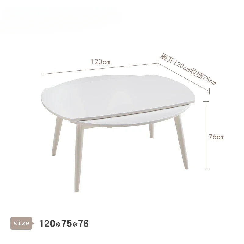 Design White Dining Table Extendable Folding Bistro Design Bedside Table Simple Balcony Juegos De Comedor Home Furniture HD50CZ