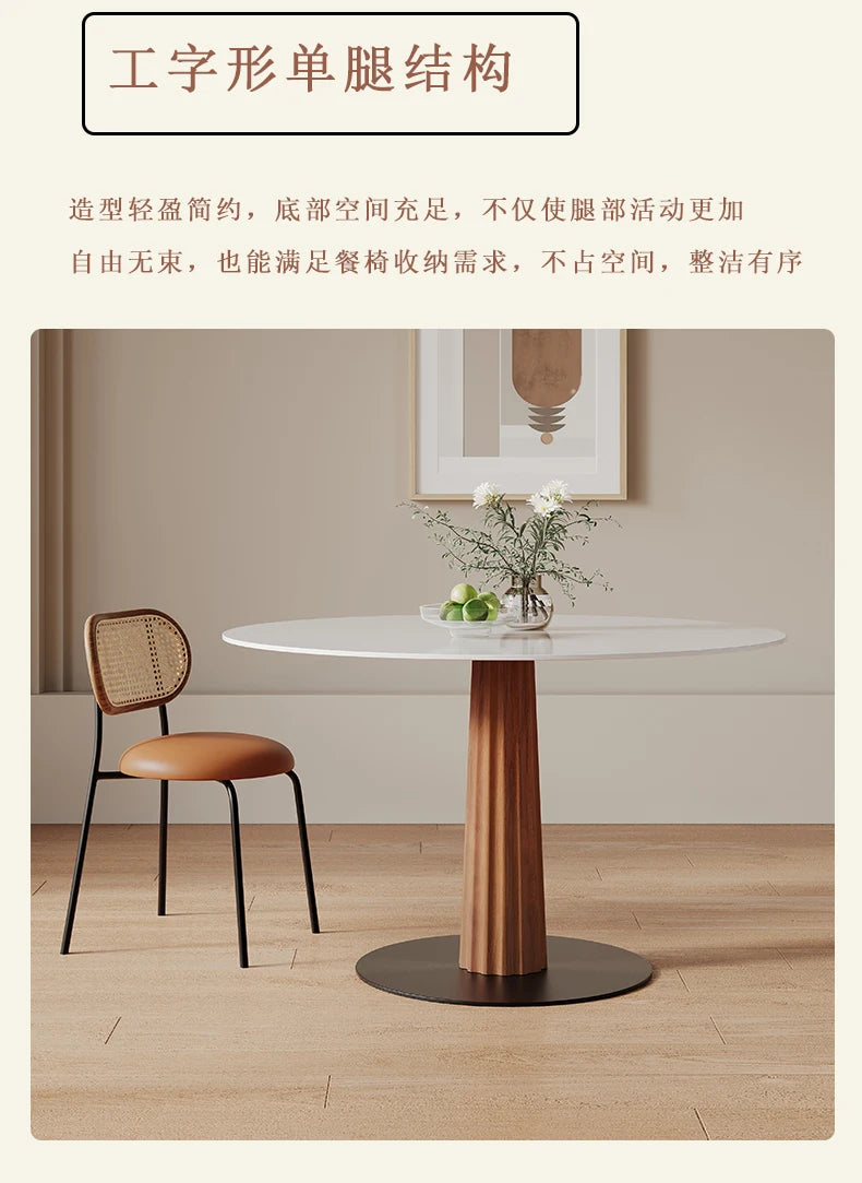 Simple Round Kitchen Tables Retro Design Poker Japanese Dining Table Nordic Coffee Tavoli Da Pranzo Small Furniture HD50CZ