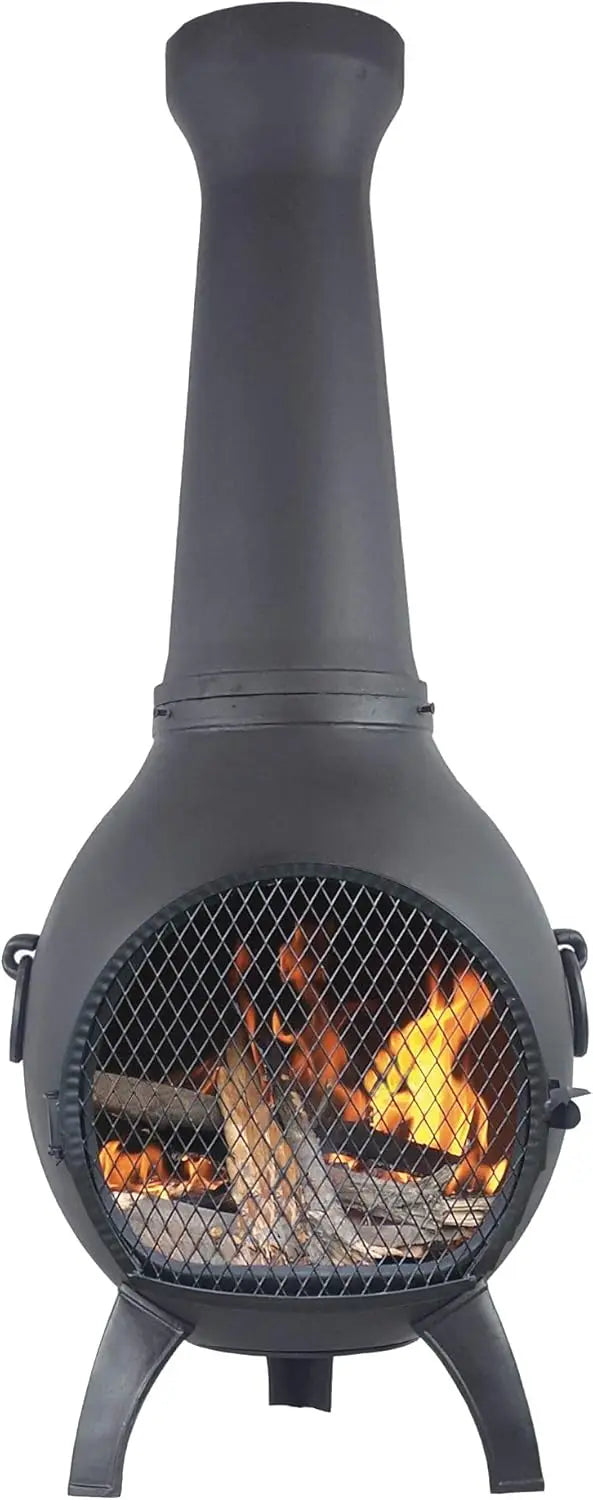 Freestanding Outdoor Chiminea with Cooking Grate