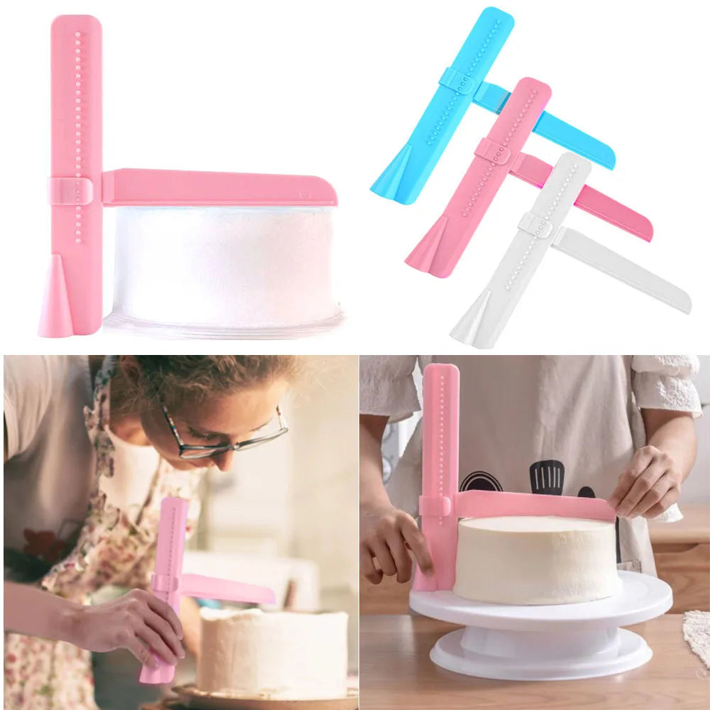 Cake Stand Holder Pure Colour Simple Design Kitchen Plastic Smooth Sream Edge Height Adjustable Gadget Utensil DIY Home Supplies