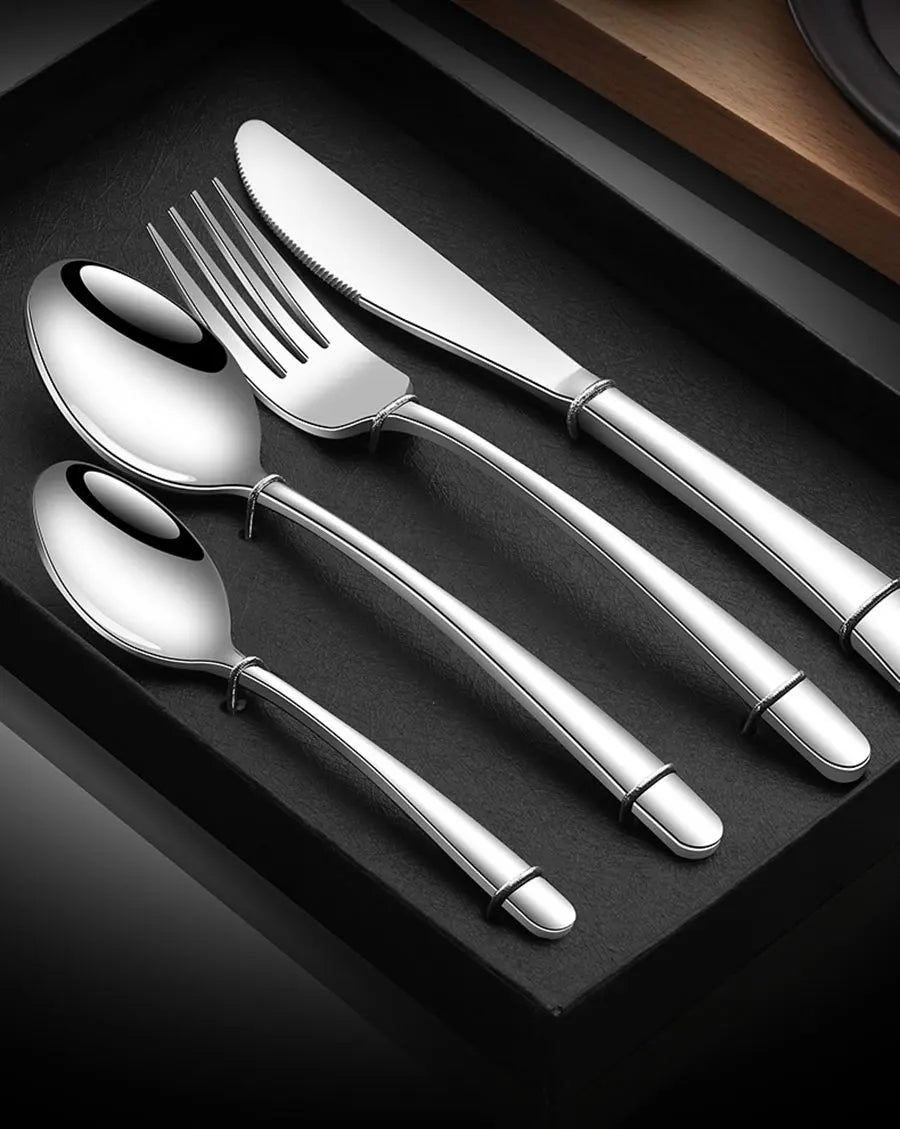 20-Piece Silverware Set, Premium Stainless Steel Flatware Set, Heavy Duty Cutlery Utensil Set for Home Restaurant