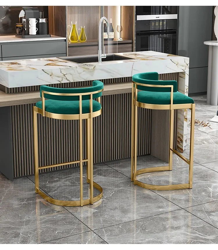 Modern Banquet Bar Stools Kitchen Counter Office Nordic Luxury Chair Manicure High Gamer Cadeira De Jantar Bar Furniture TD50DC