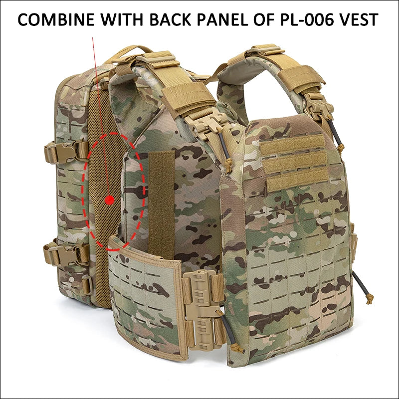 1000D Nylon Hunting Backpack Molle Plate Carrier Bag Light Weight Hiking Rucksack Compatible with Vest Sports Backpack