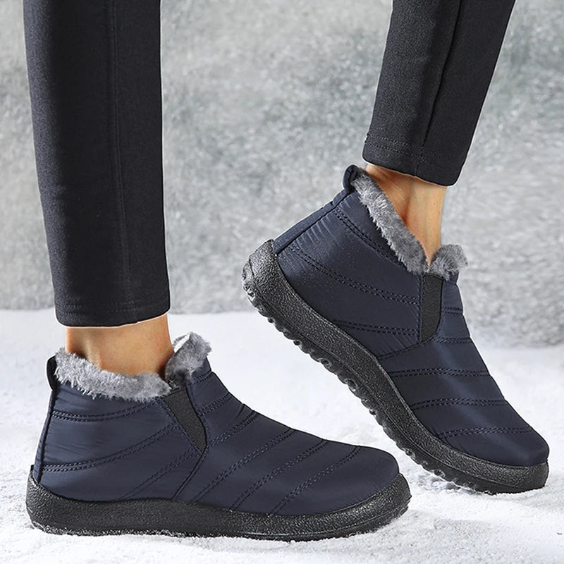 Platform Boots Women Snow Plush Shoes Woman Slip On Shoes New Ankle Boots Winter Boots For Women Lightweight Botas Mujer