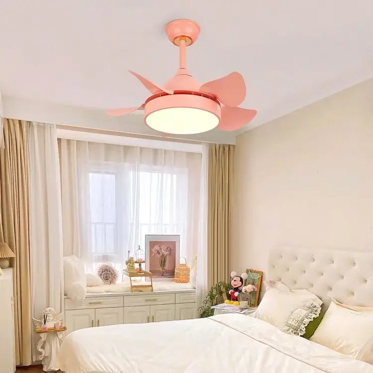 Modern Small Whirlwind Fan Ceiling Chandeliers LED Dining Room Living Room Bedroom Pendant Light Room Strong Wind Fan Light