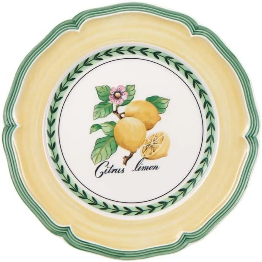 French Garden 12-Piece Dinnerware Set, Service for 4, Plates, Bowls & Mugs, Premium Porcelain, Made in Germany