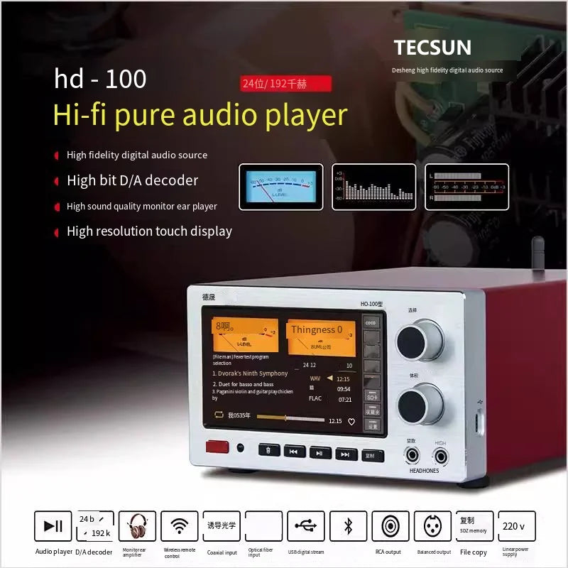 New TECSUN HD-100 high fidelity pure audio player, digital audio source